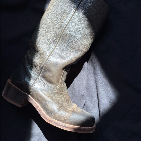 Frye Dark Leather Heeled Boots - Picture 12 of 16